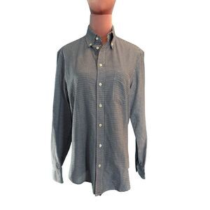 No Use Men's EVERLANE Shirt 100% Cotton Blue White Gingham Check Extra Buttons S